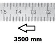 HORIZONTAL FLEXIBLE RULE CLASS II RIGHT TO LEFT 3500 MM SECTION 20x1 MM<BR>REF : RGH96-D23M5D1M0